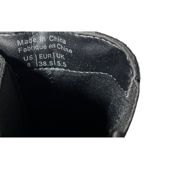 Aldo Shoes Ankle High Heels Black Suede Studded Womens Shoes 8 38.5 Platforms - Picture 11 of 11